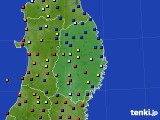 岩手県のアメダス実況(日照時間)(2015年08月15日)