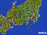 2015年08月15日の関東・甲信地方のアメダス(気温)
