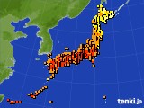 アメダス実況(気温)(2015年08月15日)