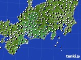 東海地方のアメダス実況(風向・風速)(2015年08月15日)
