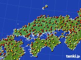 2015年08月16日の中国地方のアメダス(気温)