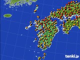 2015年08月16日の九州地方のアメダス(気温)