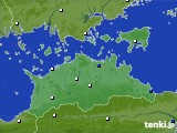 香川県のアメダス実況(風向・風速)(2015年08月16日)