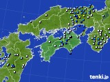 四国地方のアメダス実況(降水量)(2015年08月17日)