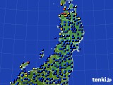 2015年08月17日の東北地方のアメダス(日照時間)