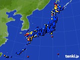 アメダス実況(日照時間)(2015年08月17日)