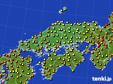 中国地方のアメダス実況(気温)(2015年08月17日)
