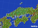 2015年08月17日の中国地方のアメダス(気温)