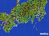 東海地方のアメダス実況(日照時間)(2015年08月18日)