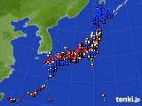 アメダス実況(日照時間)(2015年08月18日)