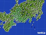 東海地方のアメダス実況(風向・風速)(2015年08月18日)