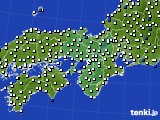 近畿地方のアメダス実況(風向・風速)(2015年08月18日)