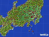 2015年08月19日の関東・甲信地方のアメダス(気温)