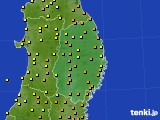 岩手県のアメダス実況(気温)(2015年08月19日)