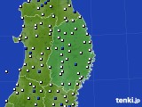 2015年08月19日の岩手県のアメダス(風向・風速)