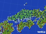 2015年08月20日の中国地方のアメダス(日照時間)