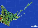 道東のアメダス実況(日照時間)(2015年08月20日)