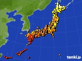 アメダス実況(気温)(2015年08月20日)