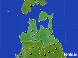 青森県のアメダス実況(気温)(2015年08月20日)