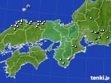 近畿地方のアメダス実況(降水量)(2015年08月21日)