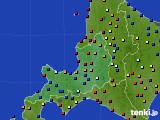 道央のアメダス実況(日照時間)(2015年08月21日)