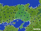 兵庫県のアメダス実況(日照時間)(2015年08月21日)