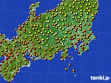 2015年08月21日の関東・甲信地方のアメダス(気温)