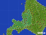 道央のアメダス実況(気温)(2015年08月21日)