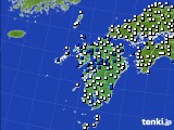 九州地方のアメダス実況(風向・風速)(2015年08月21日)
