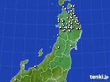 東北地方のアメダス実況(降水量)(2015年08月22日)