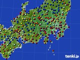 関東・甲信地方のアメダス実況(日照時間)(2015年08月22日)