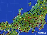 北陸地方のアメダス実況(日照時間)(2015年08月22日)