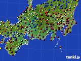 東海地方のアメダス実況(日照時間)(2015年08月22日)