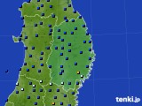 岩手県のアメダス実況(日照時間)(2015年08月22日)