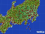 2015年08月22日の関東・甲信地方のアメダス(気温)