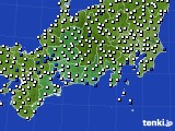 東海地方のアメダス実況(風向・風速)(2015年08月22日)