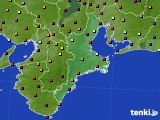 三重県のアメダス実況(日照時間)(2015年08月23日)