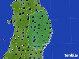 岩手県のアメダス実況(日照時間)(2015年08月23日)