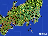 2015年08月23日の関東・甲信地方のアメダス(気温)
