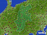 長野県のアメダス実況(気温)(2015年08月23日)