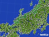 2015年08月23日の北陸地方のアメダス(風向・風速)