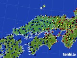 2015年08月24日の中国地方のアメダス(日照時間)