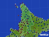 2015年08月24日の道北のアメダス(日照時間)