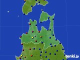 青森県のアメダス実況(日照時間)(2015年08月24日)