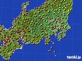 2015年08月24日の関東・甲信地方のアメダス(気温)