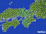 2015年08月24日の近畿地方のアメダス(風向・風速)