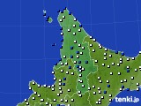 道北のアメダス実況(風向・風速)(2015年08月24日)