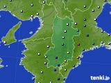 2015年08月25日の奈良県のアメダス(降水量)