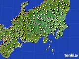 2015年08月25日の関東・甲信地方のアメダス(気温)