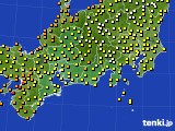 東海地方のアメダス実況(気温)(2015年08月25日)